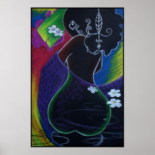 Lua africana - impressão de Miami Deco