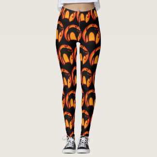 Lua Brilhante e Leggings de Dia das Bruxas de Gato