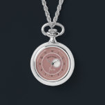 Lua Catcher Colar Colar Rosa-Rosa-Rosa<br><div class="desc">Um único colar cor-de-rosa Dusky Catcher personalizado Lua Ewatch. Uma ideia de presente de novidade para capturar energia da lua.</div>