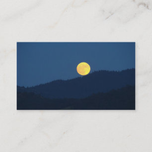 Lua cheia da laranja dos cartões de visitas da Lua