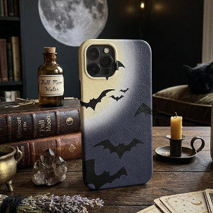 Lua Cheia de Halloween com Morcegos