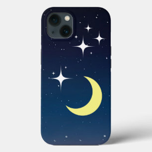 Lua Crescente Com Capas de iphone De Estrelas