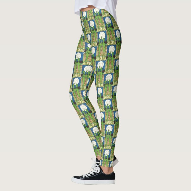 Lua de mel Roswell Aliens Cartoon Leggings feminin (Esquerda)