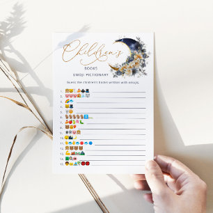 Lua de ouro marinho Livros infantis emoji cartão d