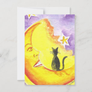 Lua e Cat Halloween Convite por Liz Revit