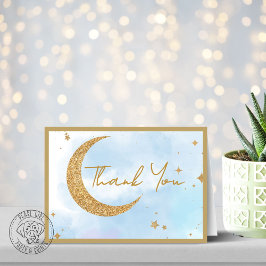 Lua e estrelas Cartões de agradecimentos Chá de fr