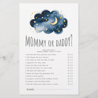 Lua e estrelas Mamãe ou jogo de Pai