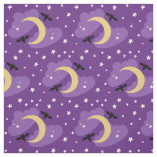 Lua e Estrelas Tecido de Halloween