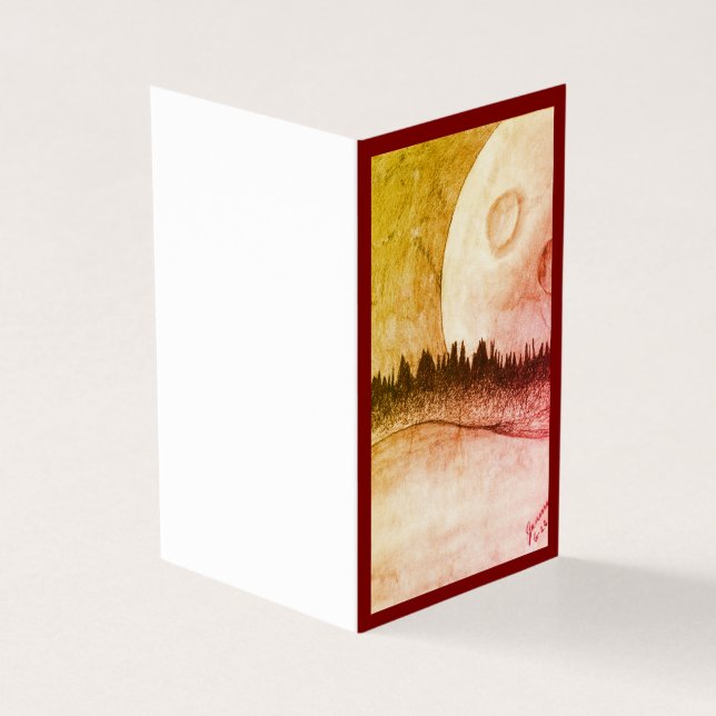 Lua e planeta - Vermelho (Exterior)