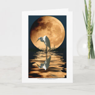 LUA EGRET & OURO ~ Cartões de saudação e cartõ