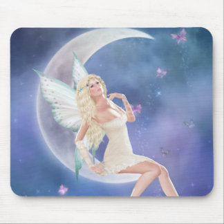 Lua feericamente Mousepad da borboleta branca