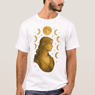 Lua feminina divina Fases T-Shirt - Vintage