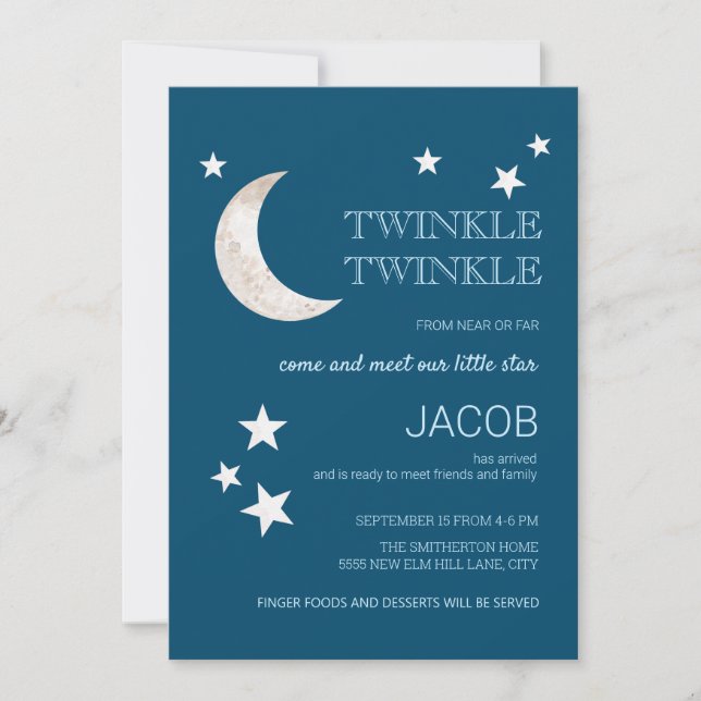 Lua Stars Marinho Blue Twinkle Pequena Estrela (Frente)