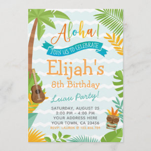 Luau Convite de aniversário