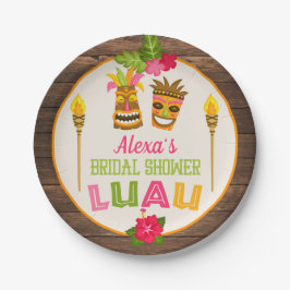 Luau de Chá de Noiva - Prato de Papel