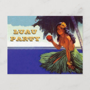 LUAU HULA DANCE CONVITE DE FESTAS ~EZ PARA PERSONA