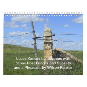 Lucas Kansas Landscapes Calendário de Posto da Ped
