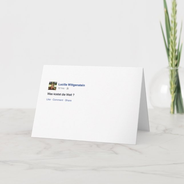 Lucille Wittgenstein - Cartão de Saudação (Frente)