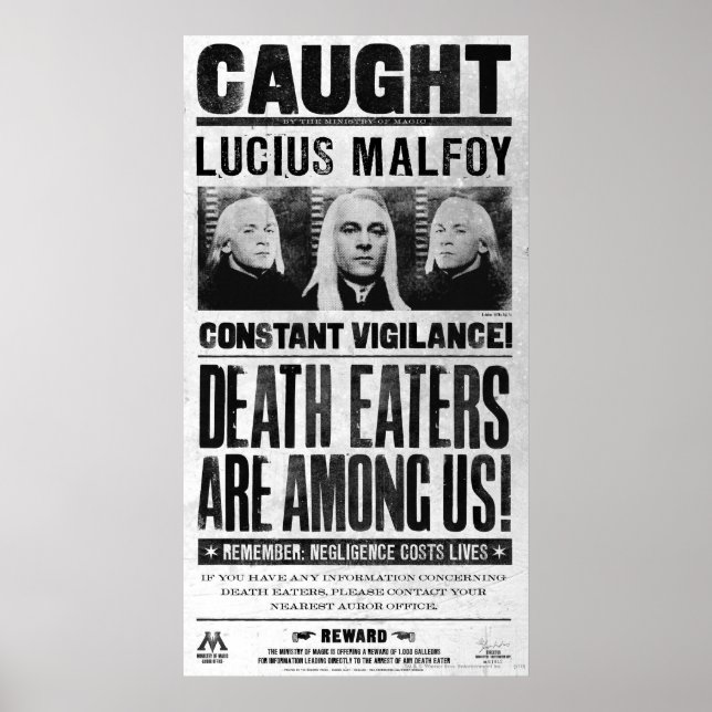 Lucius Malfoy queria Poster (Frente)
