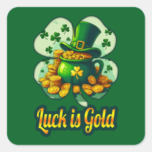 Luck Is Gold St Patrick’s Day - Autocolante