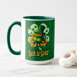 Luck Is Gold St Patrick’s Day - caneca