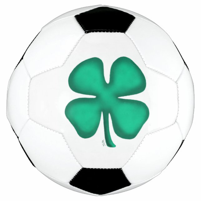 Lucky 4 bola de futebol de Clover irlandês folha (Frente)