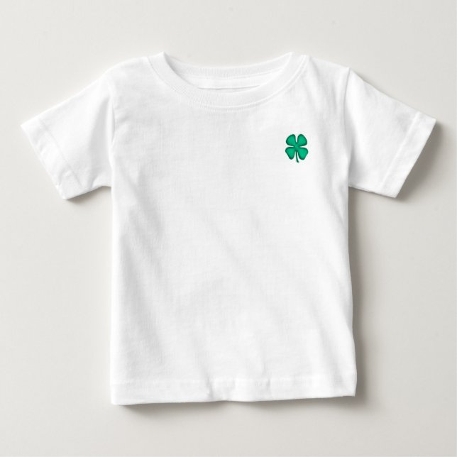 Lucky 4 Leaf Irish Clover baby T-shirt (Frente)