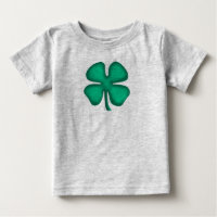 Lucky 4 t-shirt de bebê de cinza de capuz irlandes