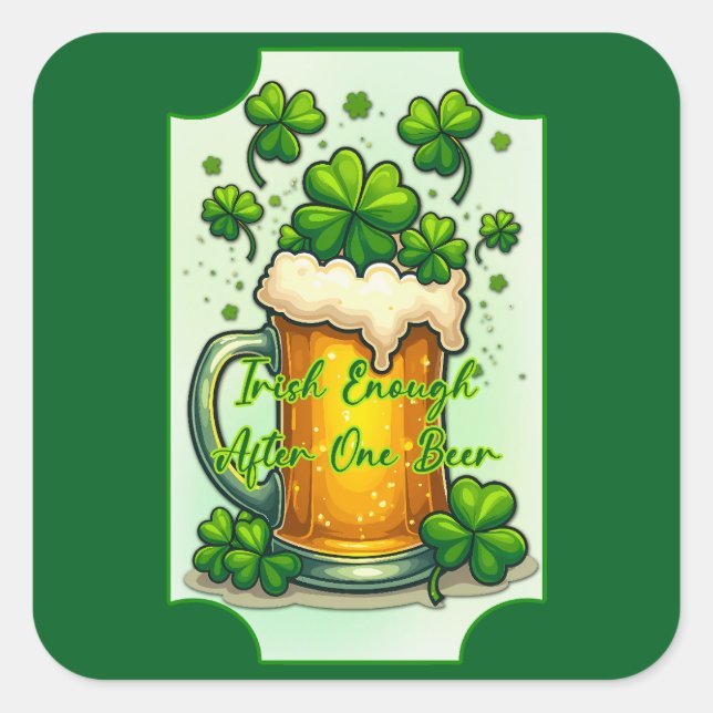 Lucky Beer St Patrick’s Day Shirt – Autocolante (Frente)