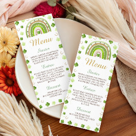 Lucky Charm Shamrock Baby Shower Menu