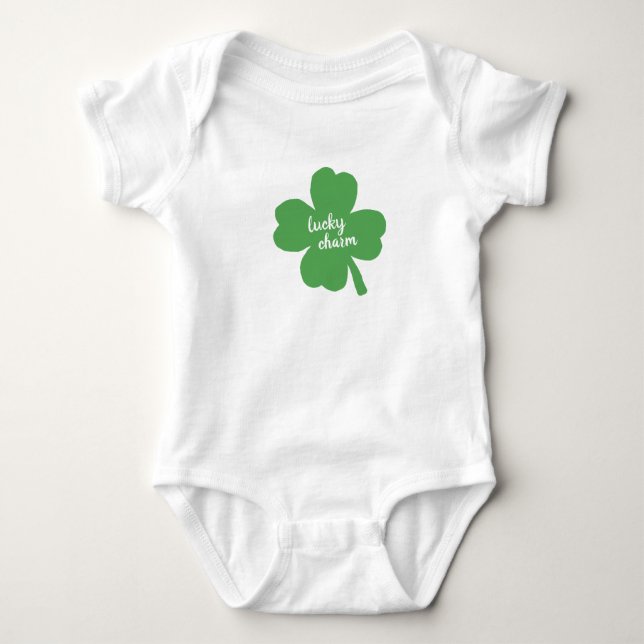 Lucky Charm Shamrock Irish Painting Kids T-Shirt (Frente)