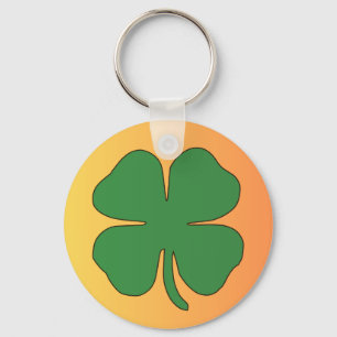 Lucky Clover Leaf Chaveiro para Boa Fortuna