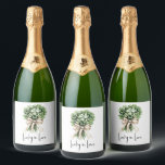 Lucky in Love Bridal Shower Clover Bouquet<br><div class="desc">Add a festive and elegant touch to your celebration with this “Lucky in Love” sparkling wine label. Featuring a delicate illustration of a clover bouquet, this design beautifully captures the charm of an Irish-inspired bridal shower or St. Patrick’s Day celebration. Perfect for champagne or sparkling wine bottles, this label transforms...</div>