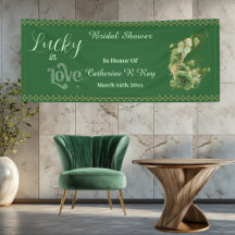 Lucky in Love Golden Frame Shamrock Bridal Shower