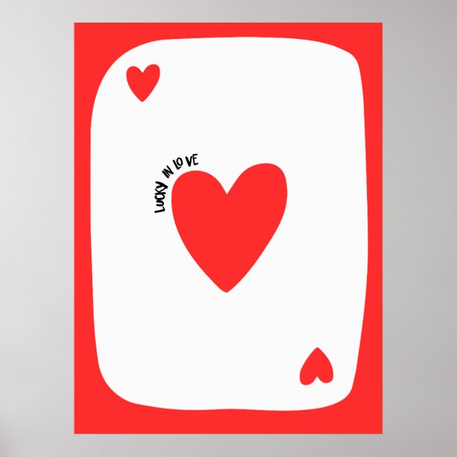 Lucky in love poster | Inspirational & decorative  (Frente)