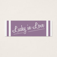 Lucky in Love Small Tag - Lilac