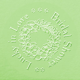 Lucky in Love Typography Shamrock Bridal Shower