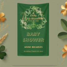 Lucky Little Shamrock Green Dourado Chá de fraldas