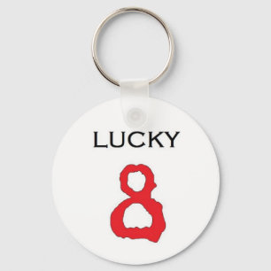 Lucky Número 8 Chaveiro