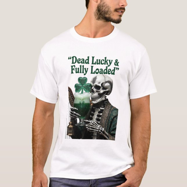 Lucky Skeleton Stout T-Shirt | Dead Lucky  (Frente)