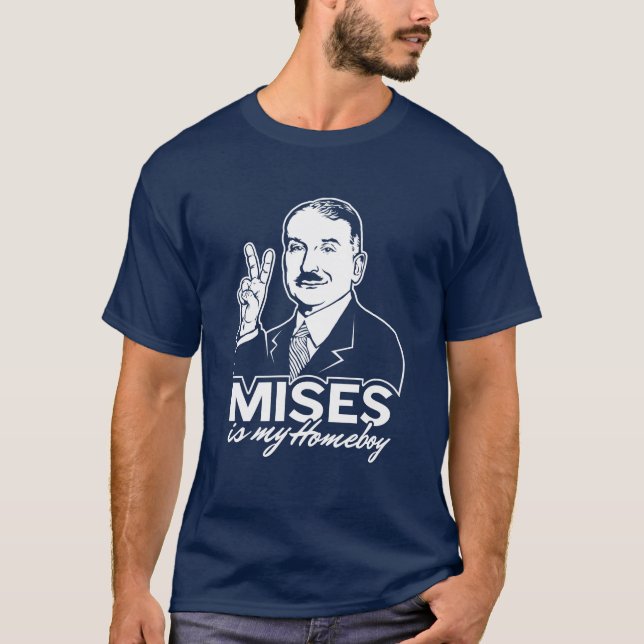 Ludwig von Mises é meu t-shirt do ficar em casa (Frente)