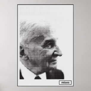 Ludwig von Mises Halftone Impressão