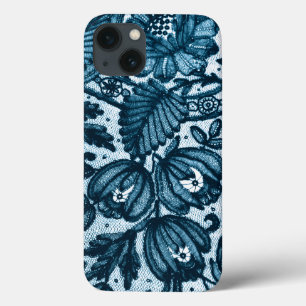 Lugar Azul Floral Elegante Feminina
