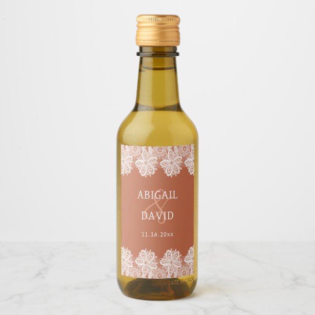 Lugar Branco sobre Terracotta Wedding Mini (Frente)