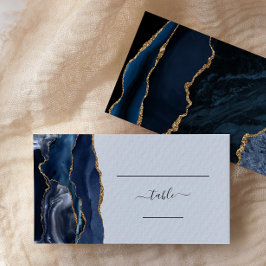 Lugar Cartão de Acompanhamento de Casamento Azul Navy Do