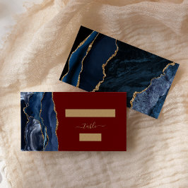 Lugar Cartão de Acompanhamento de Casamento Azul Navy Do
