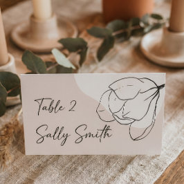 Lugar Cartão de Acompanhamento de Casamento Floral Boêmi