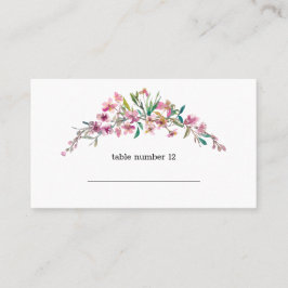 Lugar Cartão de Acompanhamento de Casamento Floral com F