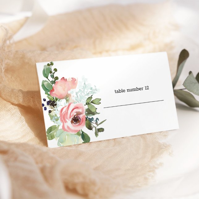 Lugar Cartão de Acompanhamento de Casamento Floral Eggsh (Criador carregado)