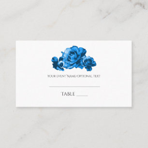 Lugar Cartão de Assento de Casamento de Rosas em Aquarel